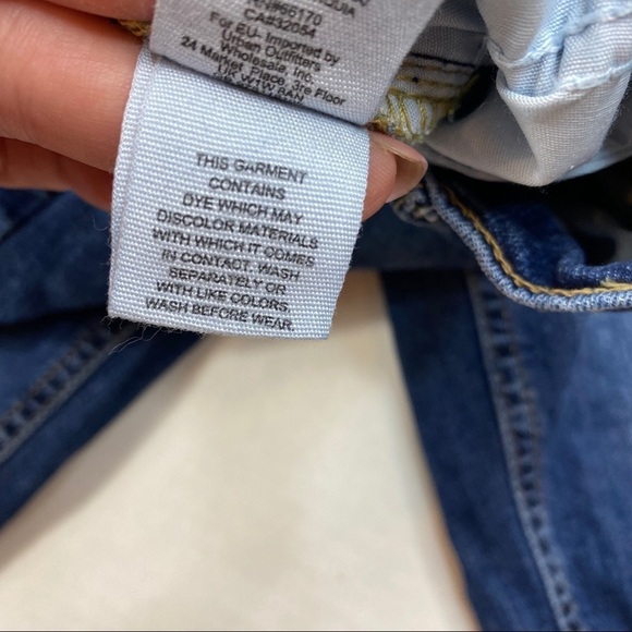 Free People Midnight Blue Destroyed Jeans Sz 27 - Picture 8 of 9